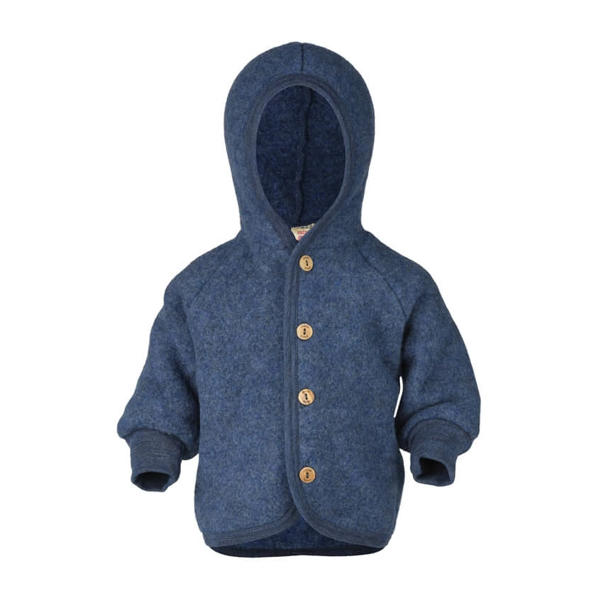 Hooded Jacket Blue Melange