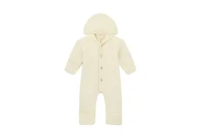 Hooded Overall with buttons Natural