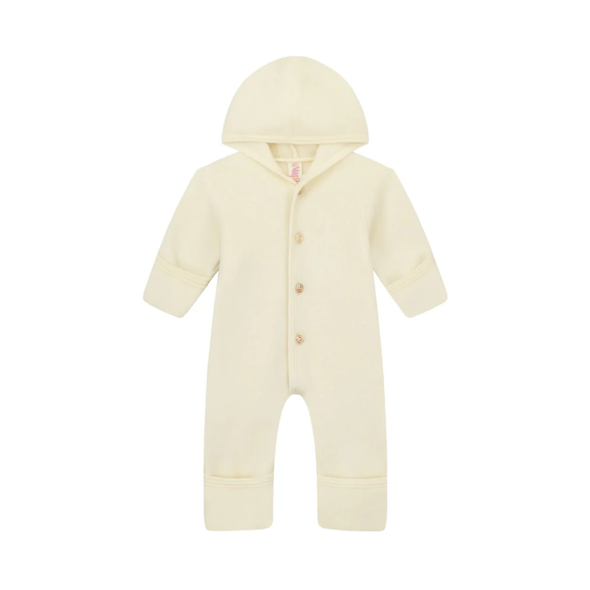 Hooded Overall with buttons Natural