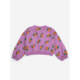 Tangerine All Over Cropped Sweatshirt