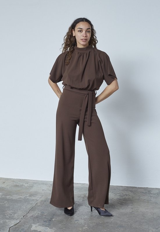 Sisters Point Girl-Ju Jumpsuit D.Chocolate