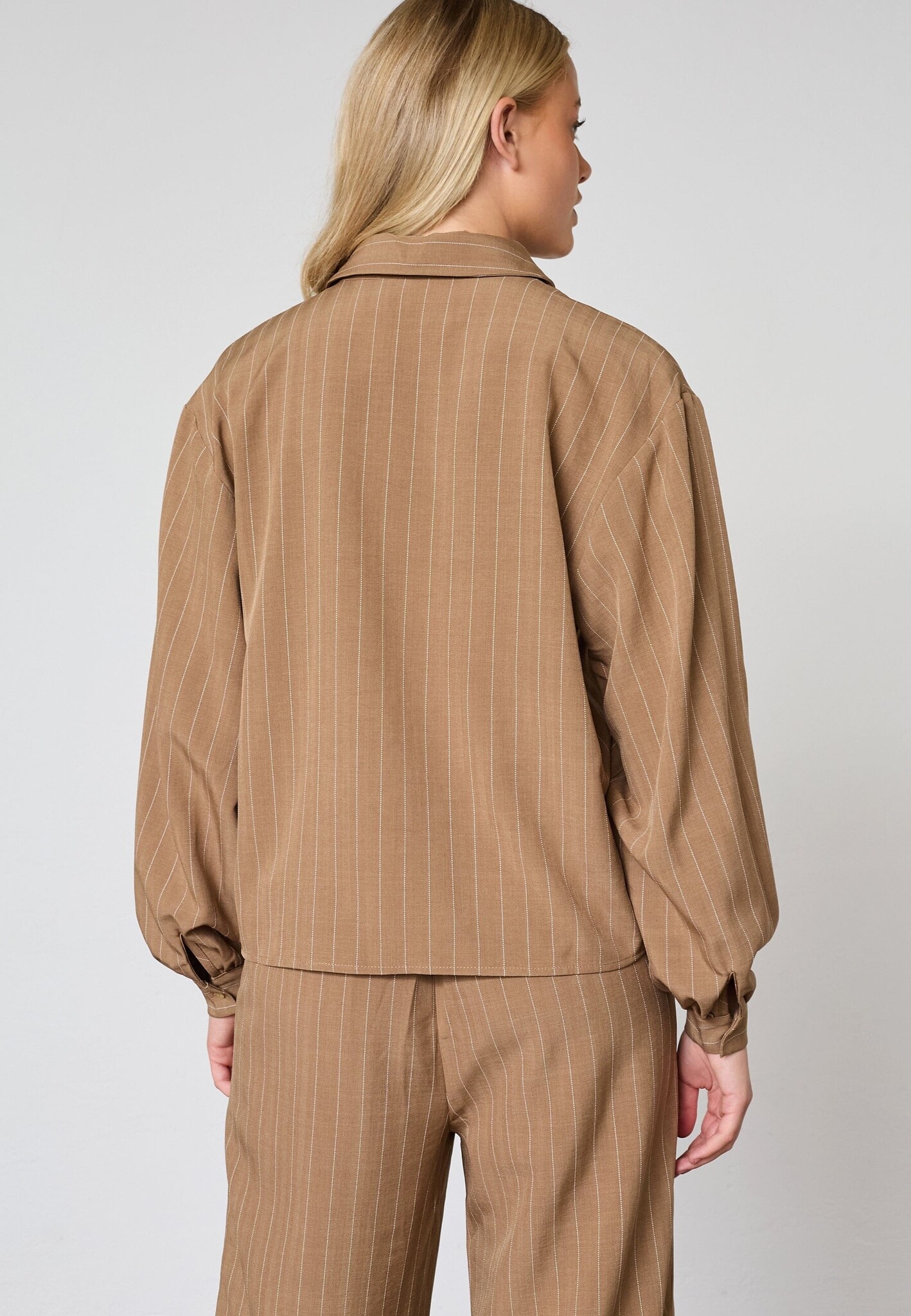 Sisters Point Verina Sh Blouse  Hazelnut Stripe