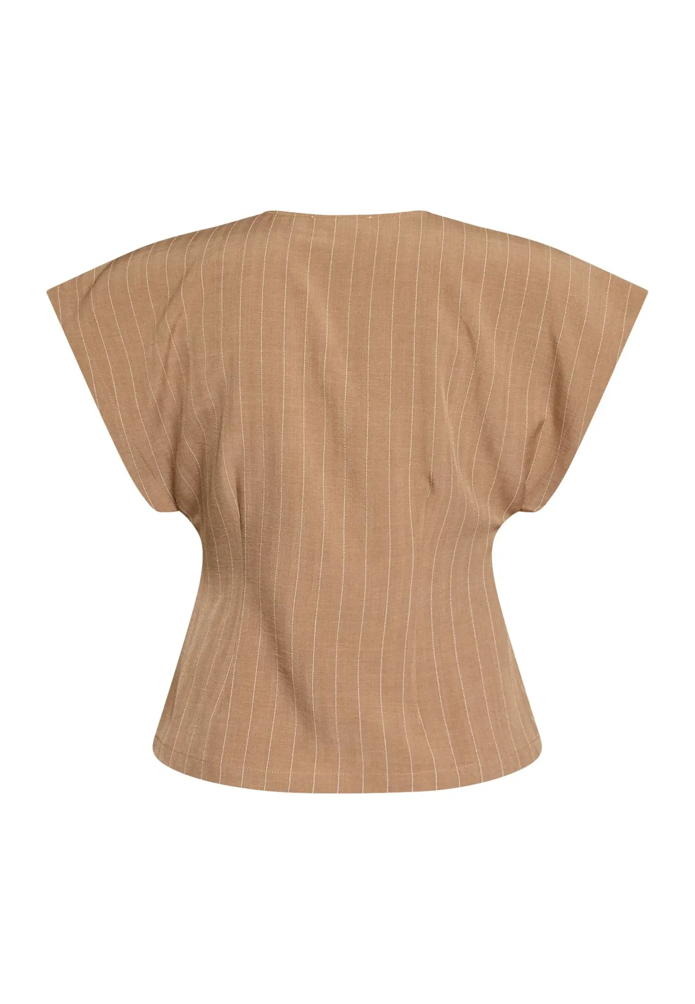 Sisters Point Evela Ve Gilet Hazelnut Stripe