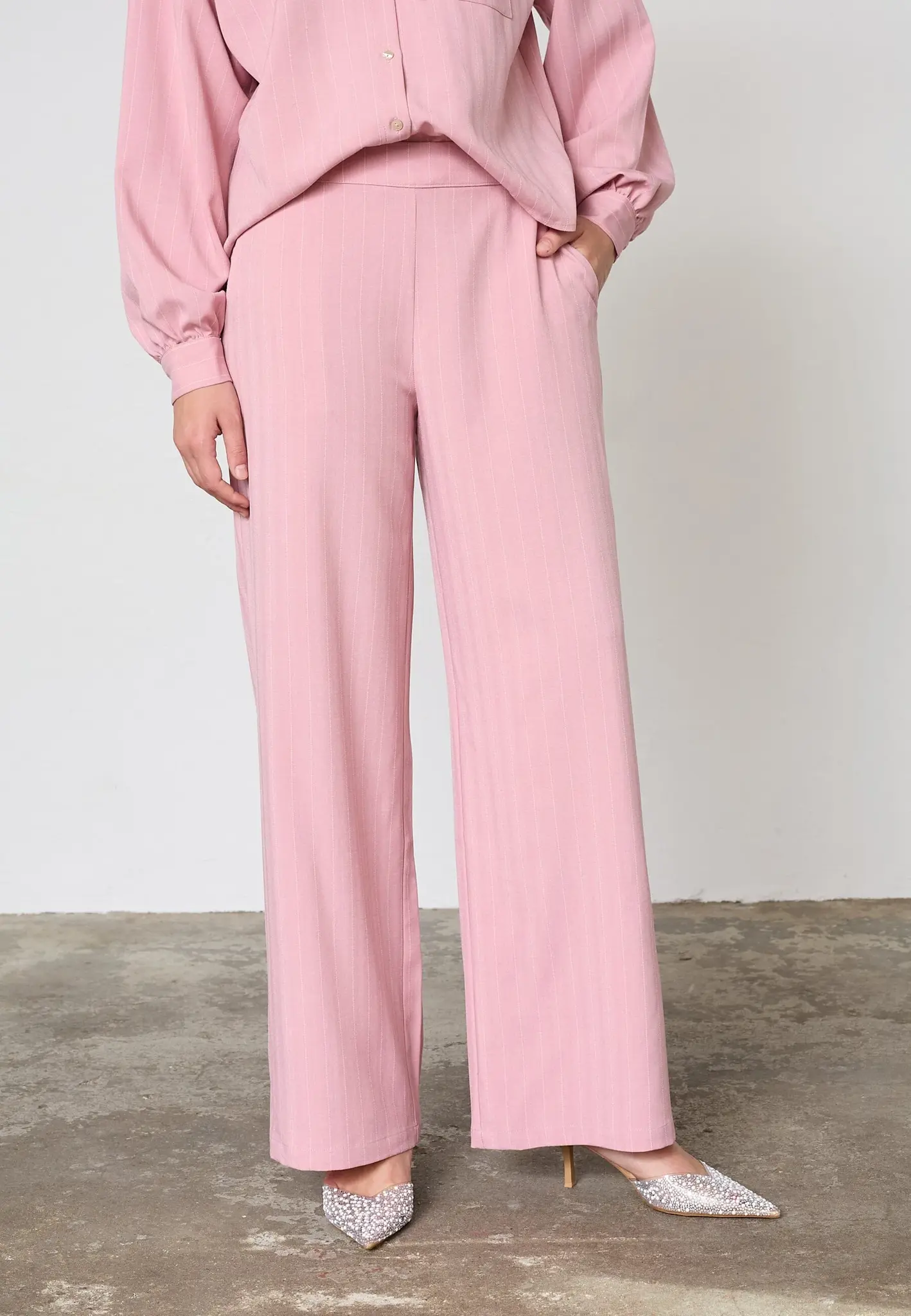 Sisters Point Verina Pa Pantalon Mauve Stripe