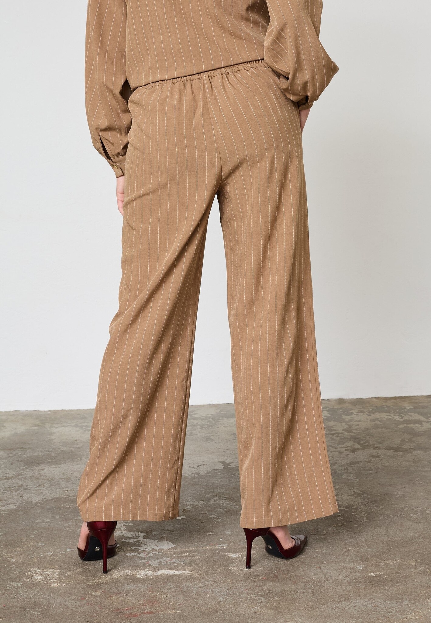 Sisters Point Verina Pa Pants Hazelnut Stripe