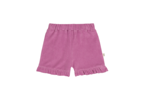 Ruffled Shorts Violet Terry Cotton