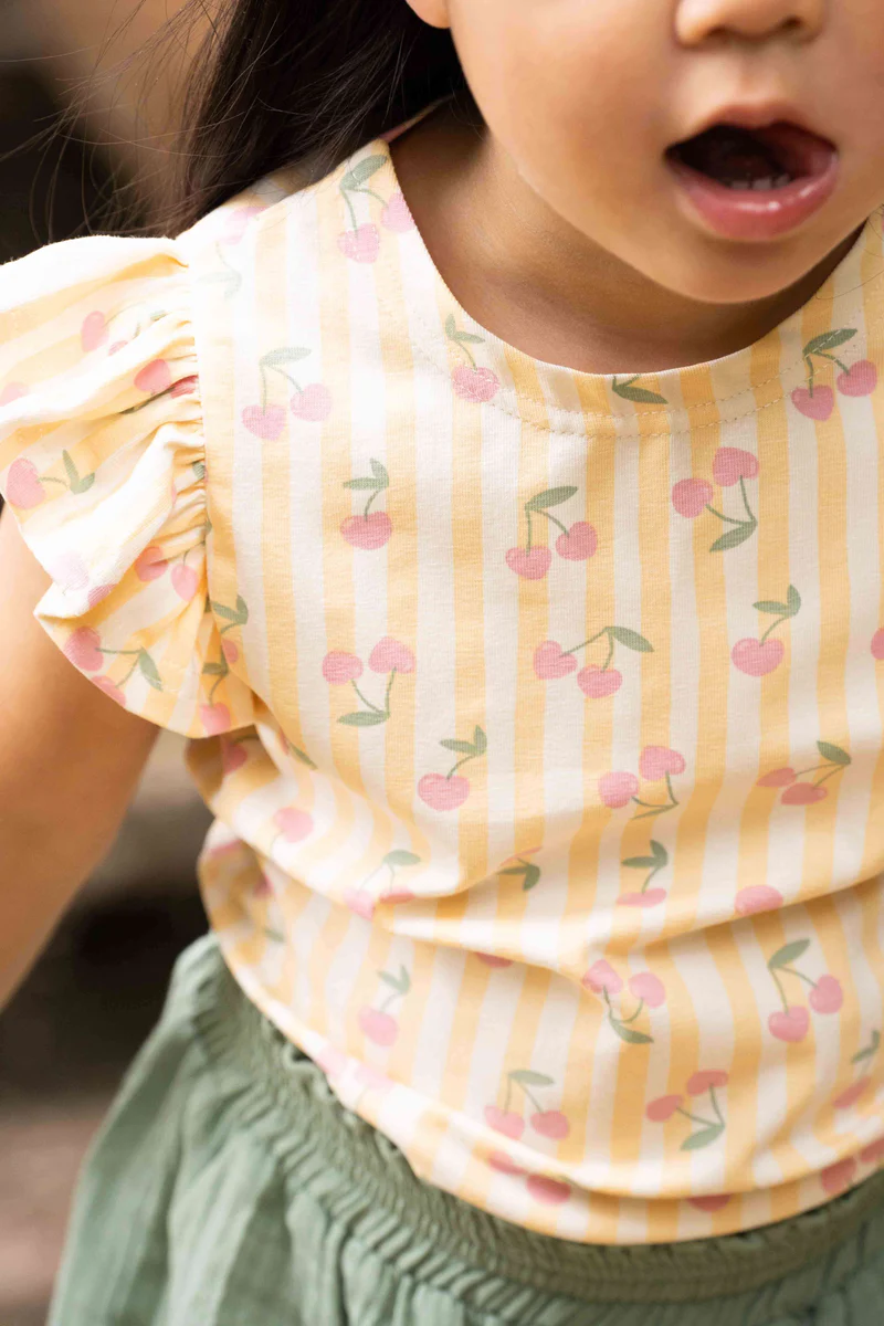 Ruffled Tee Cherry Party