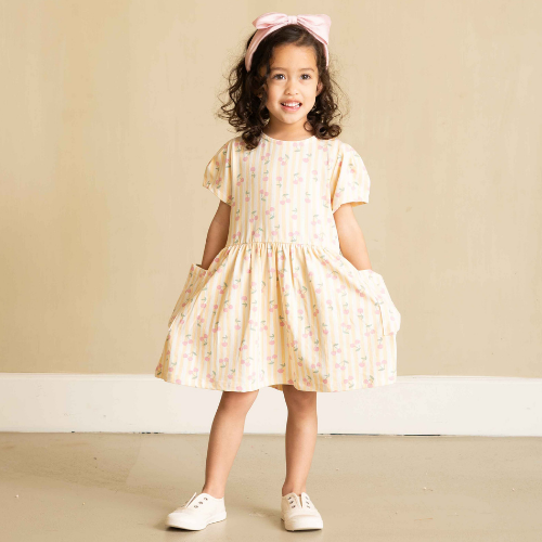 Relaxed Pocket Dress Cherry Party