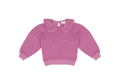 Balloon Collar Sweater Violet Terry Cotton