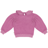 Balloon Collar Sweater Violet Terry Cotton