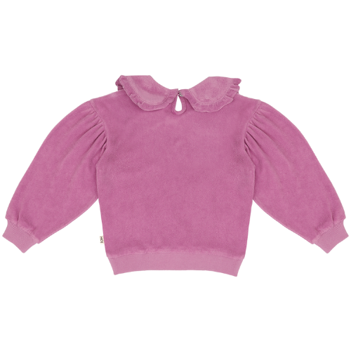 Balloon Collar Sweater Violet Terry Cotton