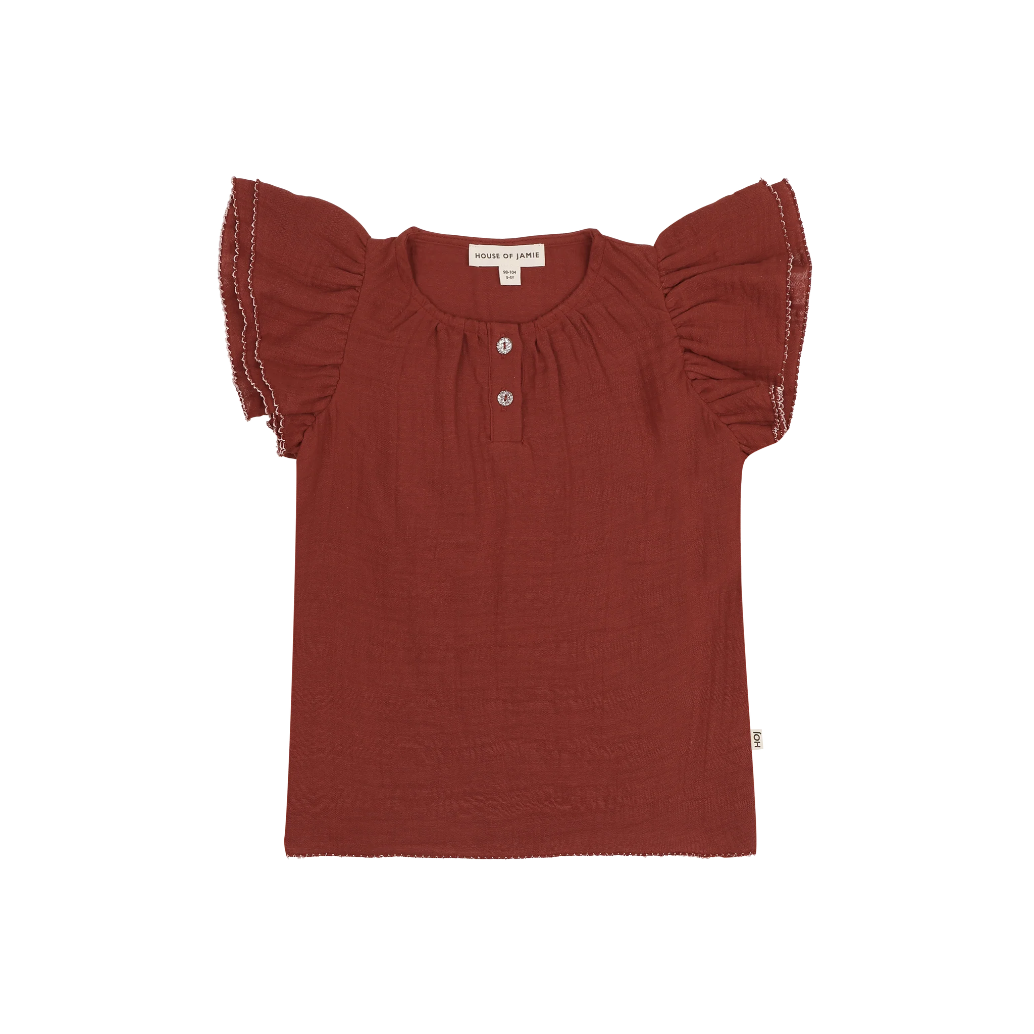 Butterfly Top Cinnabar Muslin