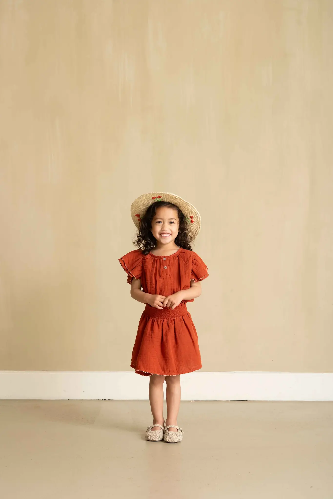 Butterfly Top Cinnabar Muslin