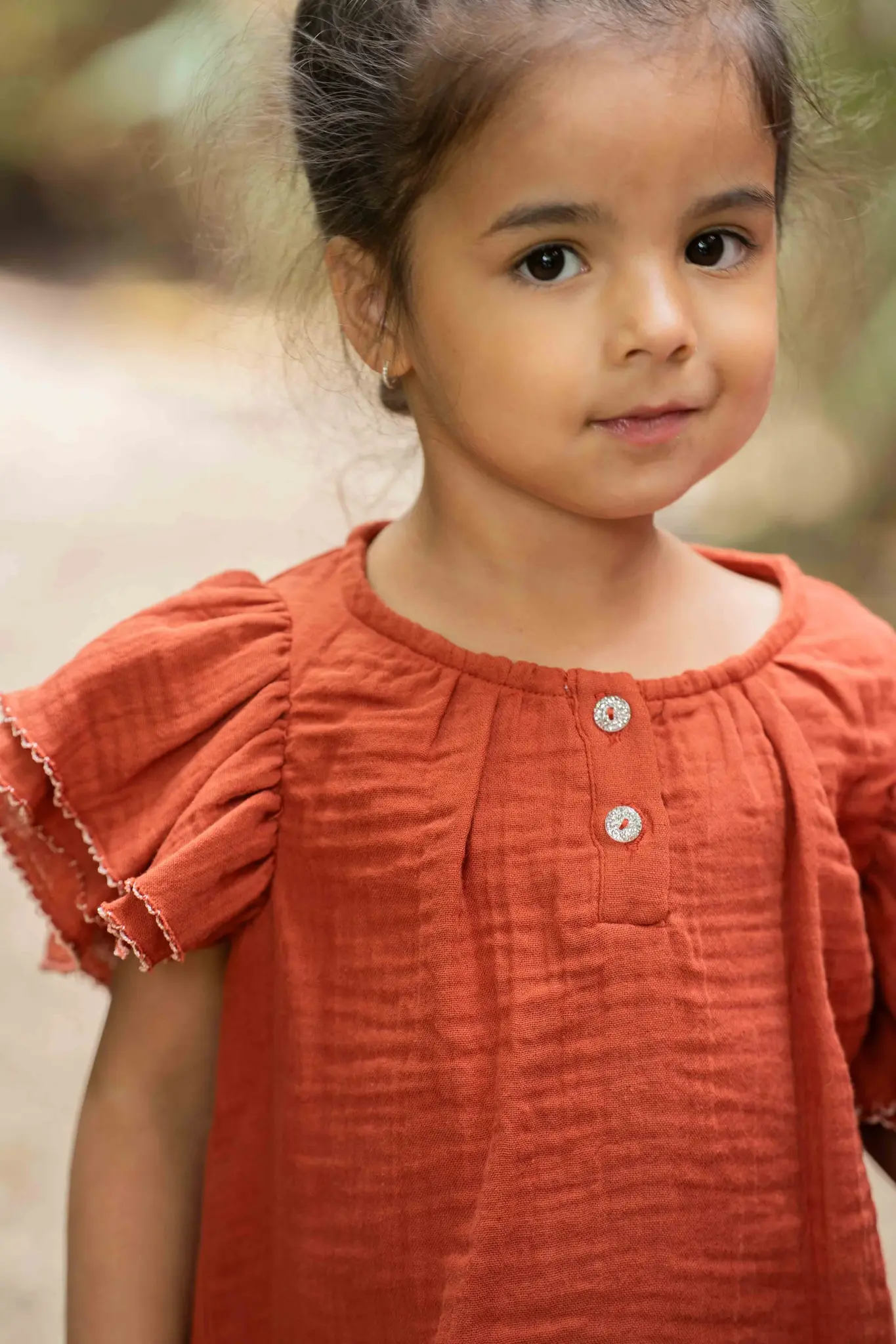 Butterfly Top Cinnabar Muslin