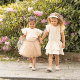 Tutu Skirt Shiny Beige Tulle