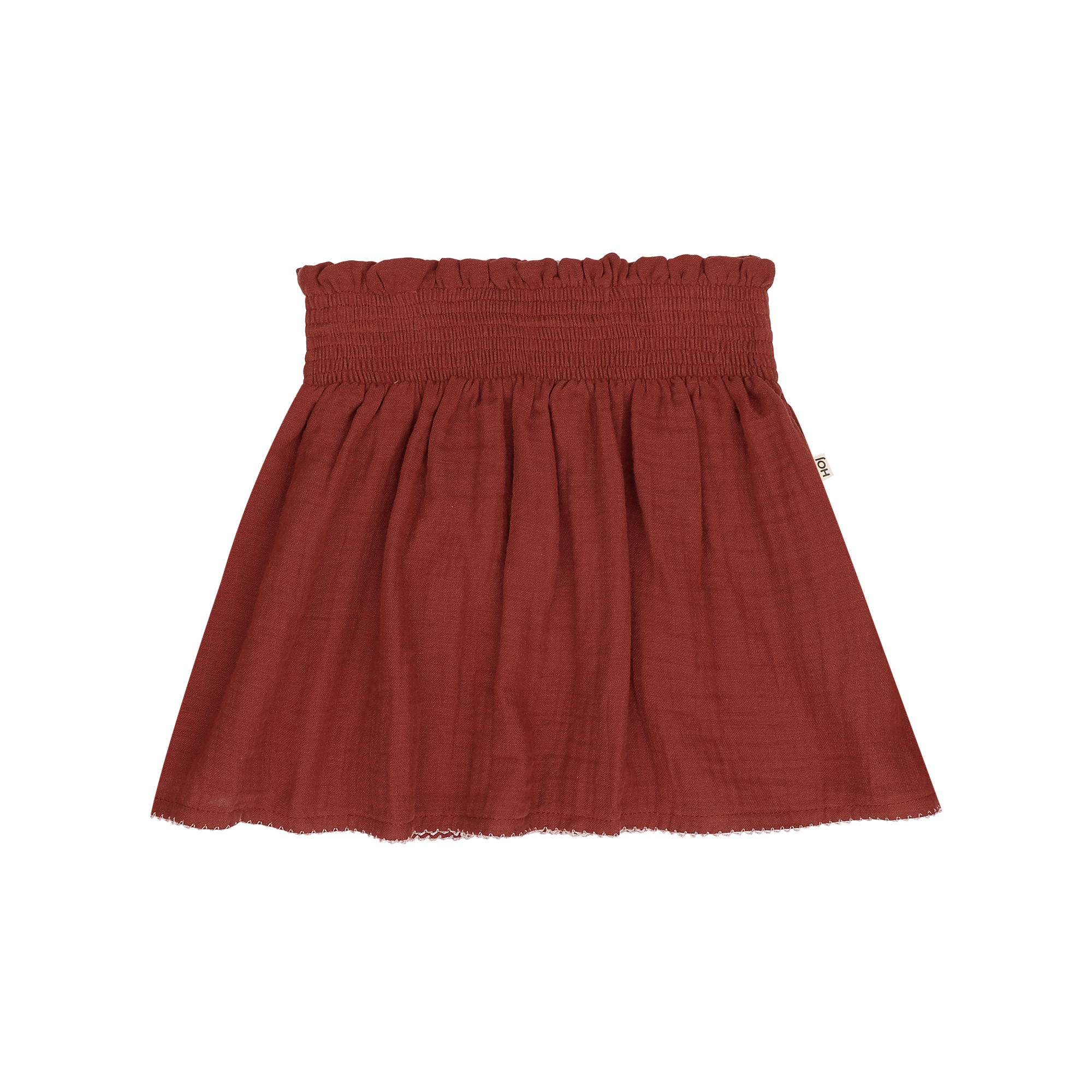 Smocked Skirt Cinnabar (Muslin)