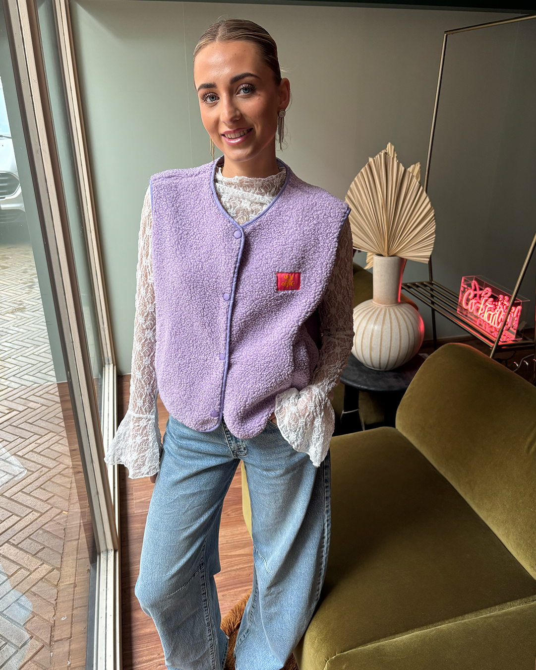 Gilet Teddy Ann Lila