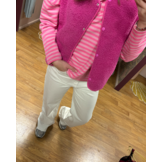 3636-K Wide Leg tall Ecru