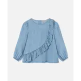 Helene Ls Blouse Medium Denim Blue