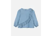 Helene Ls Blouse Medium Denim Blue