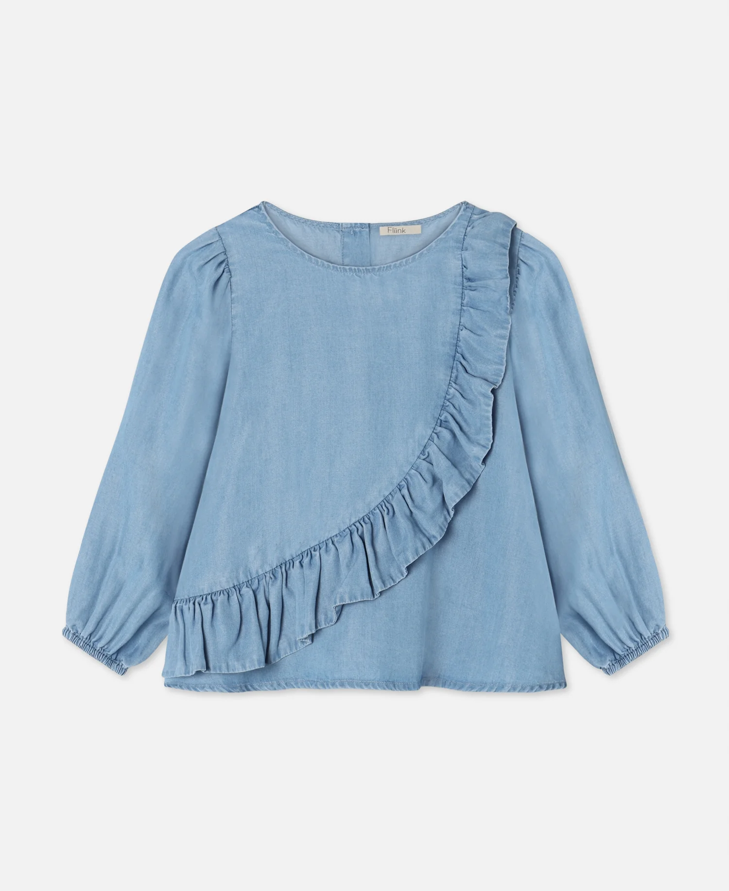 Helene Ls Blouse Medium Denim Blue