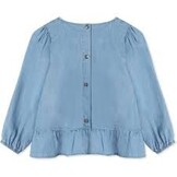Helene Ls Blouse Medium Denim Blue
