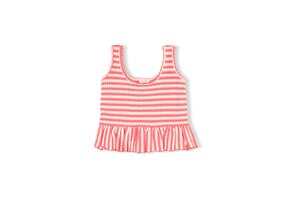 Sum Top Coral Stripe