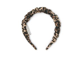 Smocked Headband Leopard AOP