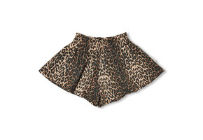 Ruffle Short Leopard AOP