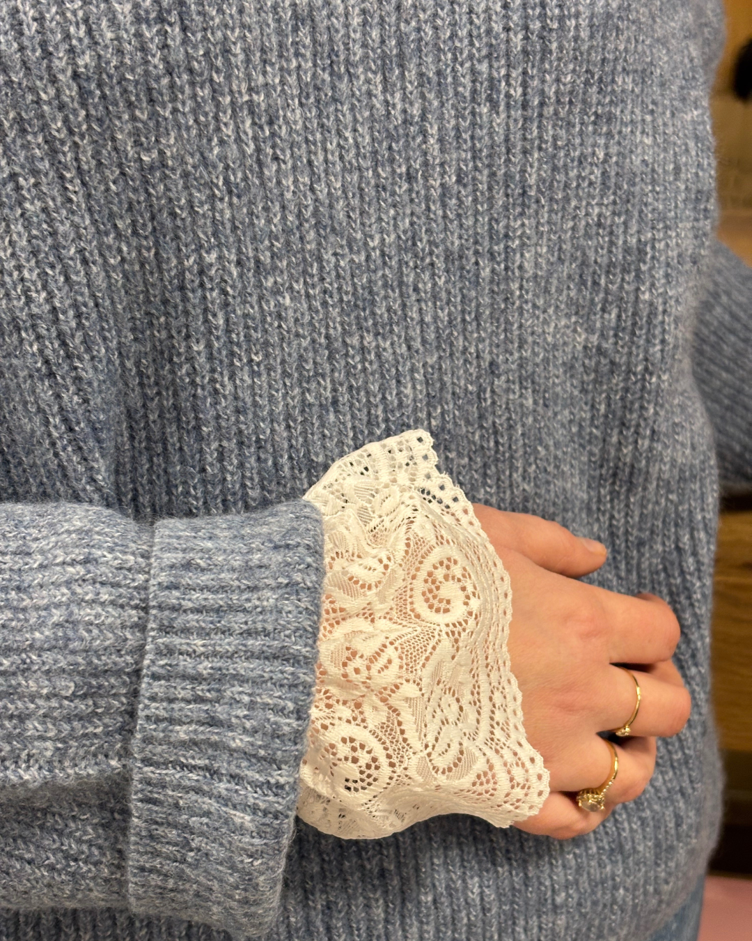 Kanten Mouw manchetten Lou Wit