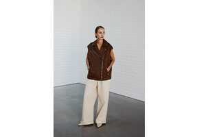 WBLANALINA VEGAN SUEDE VEST SQUIRREL BROWN