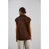 WBLANALINA VEGAN SUEDE VEST SQUIRREL BROWN