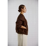 WBLFREYA VEGAN SUEDE BOMBER SQUIRREL BROWN