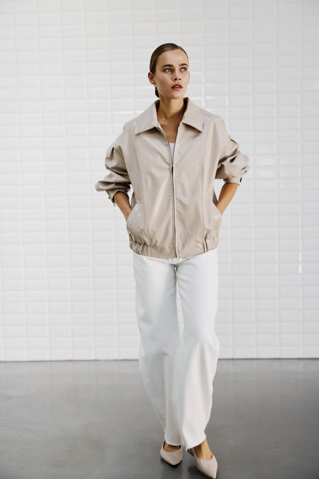 WBLGILIAN VEGAN JACKET LIGHT MINERAL GREY