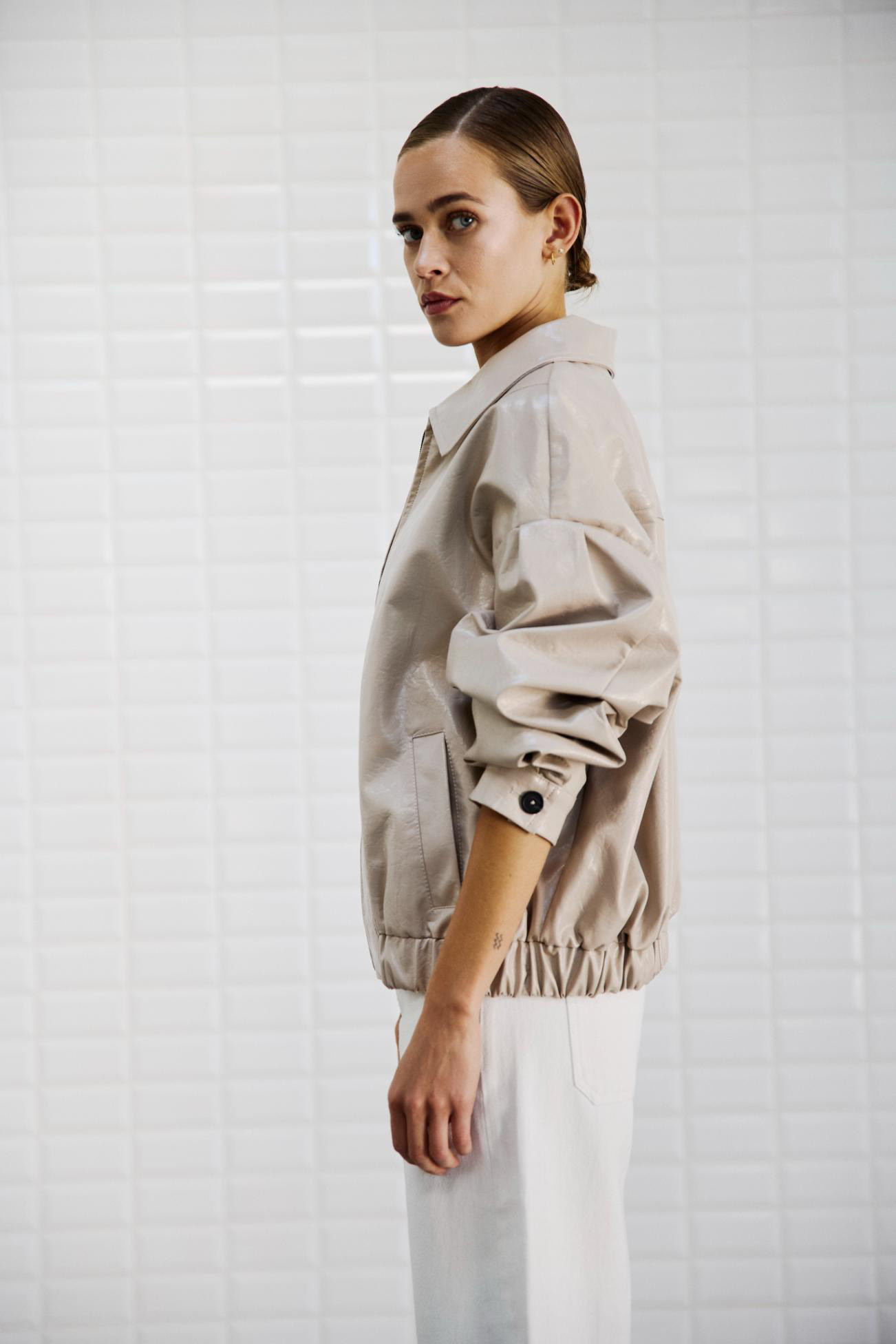 WBLGILIAN VEGAN JACKET LIGHT MINERAL GREY