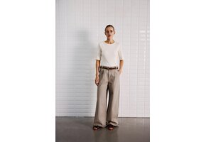 WBLSTEFFI HW WIDE PANT GREY SAND