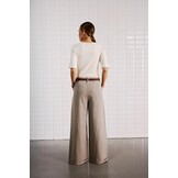 WBLSTEFFI HW WIDE PANT GREY SAND