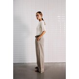 WBLSTEFFI HW WIDE PANT GREY SAND