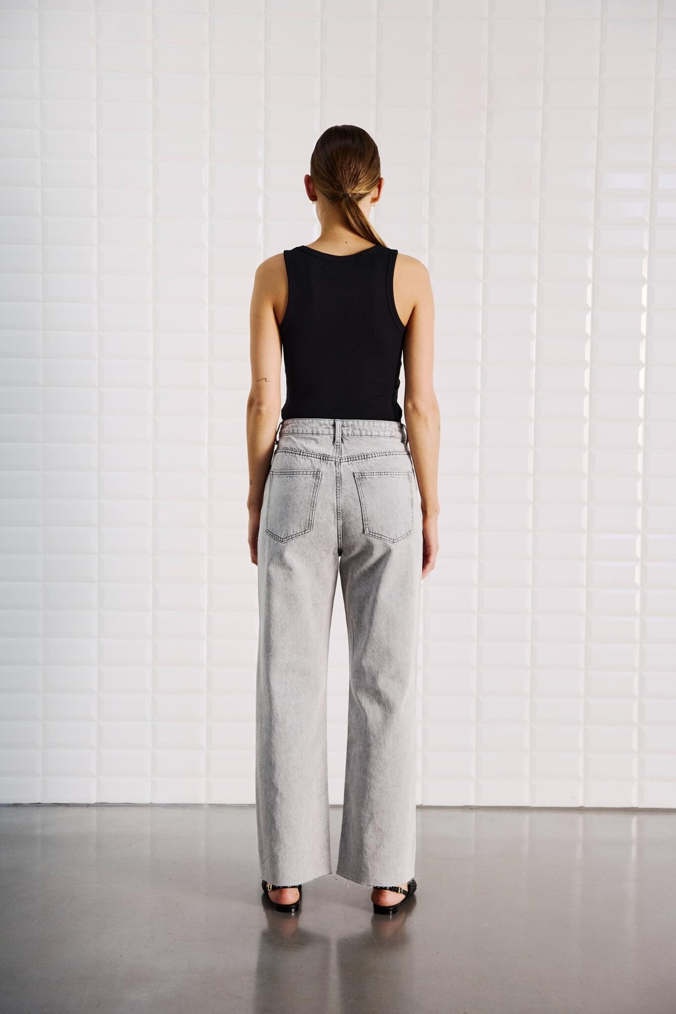 WBLABIGALE HW STRAIGHT JEANS SPRING GREY