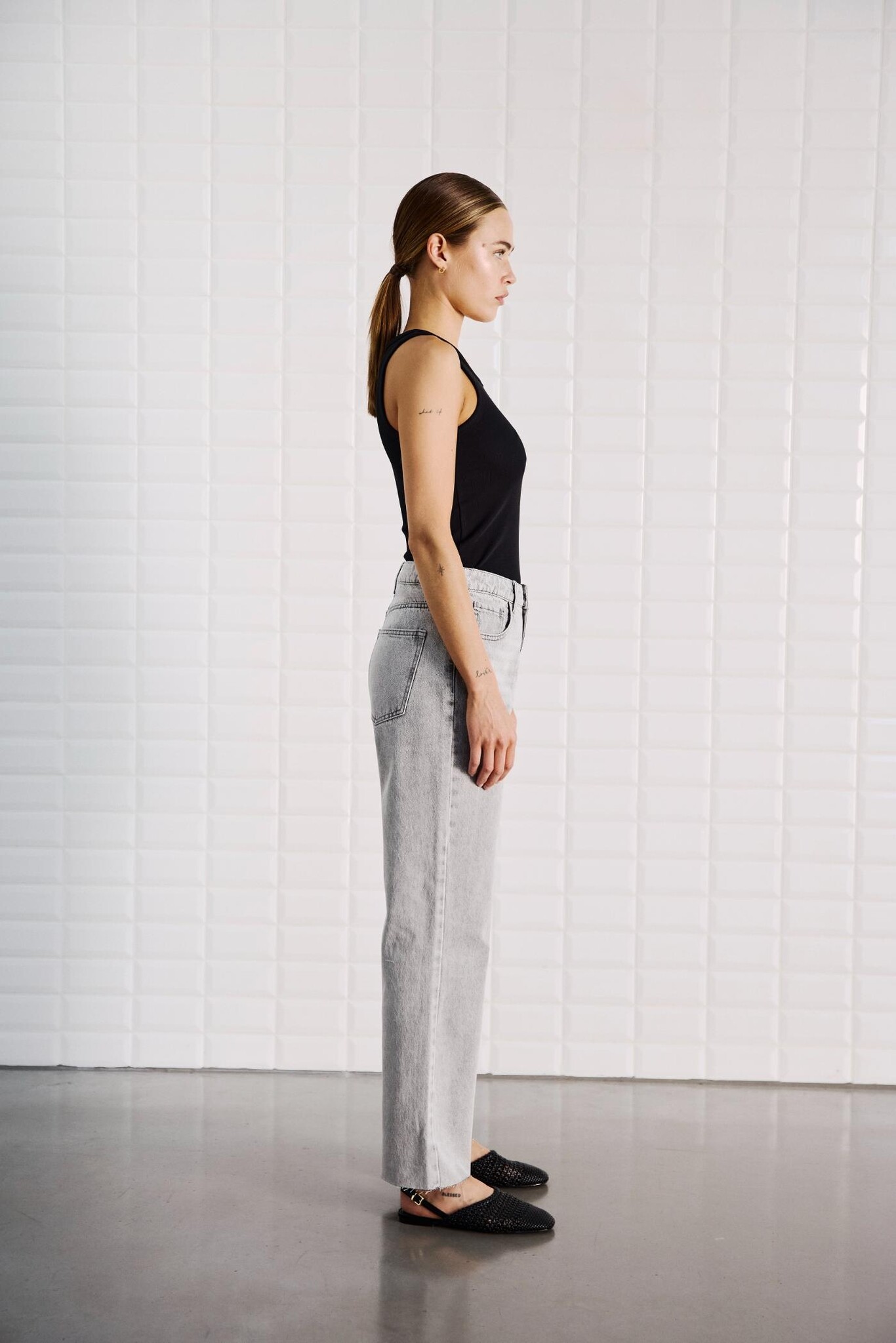 WBLABIGALE HW STRAIGHT JEANS SPRING GREY