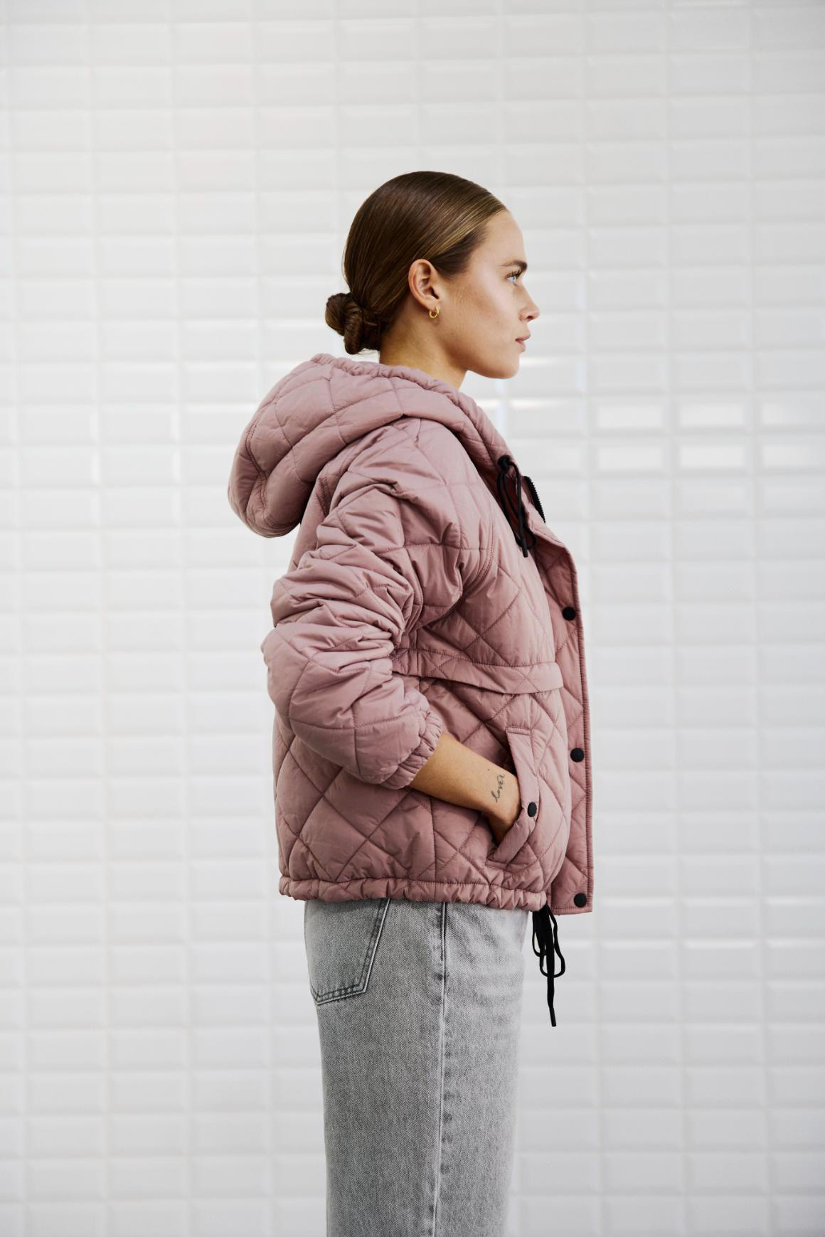 WBLASTRID Quilted Jacket Soft Pink