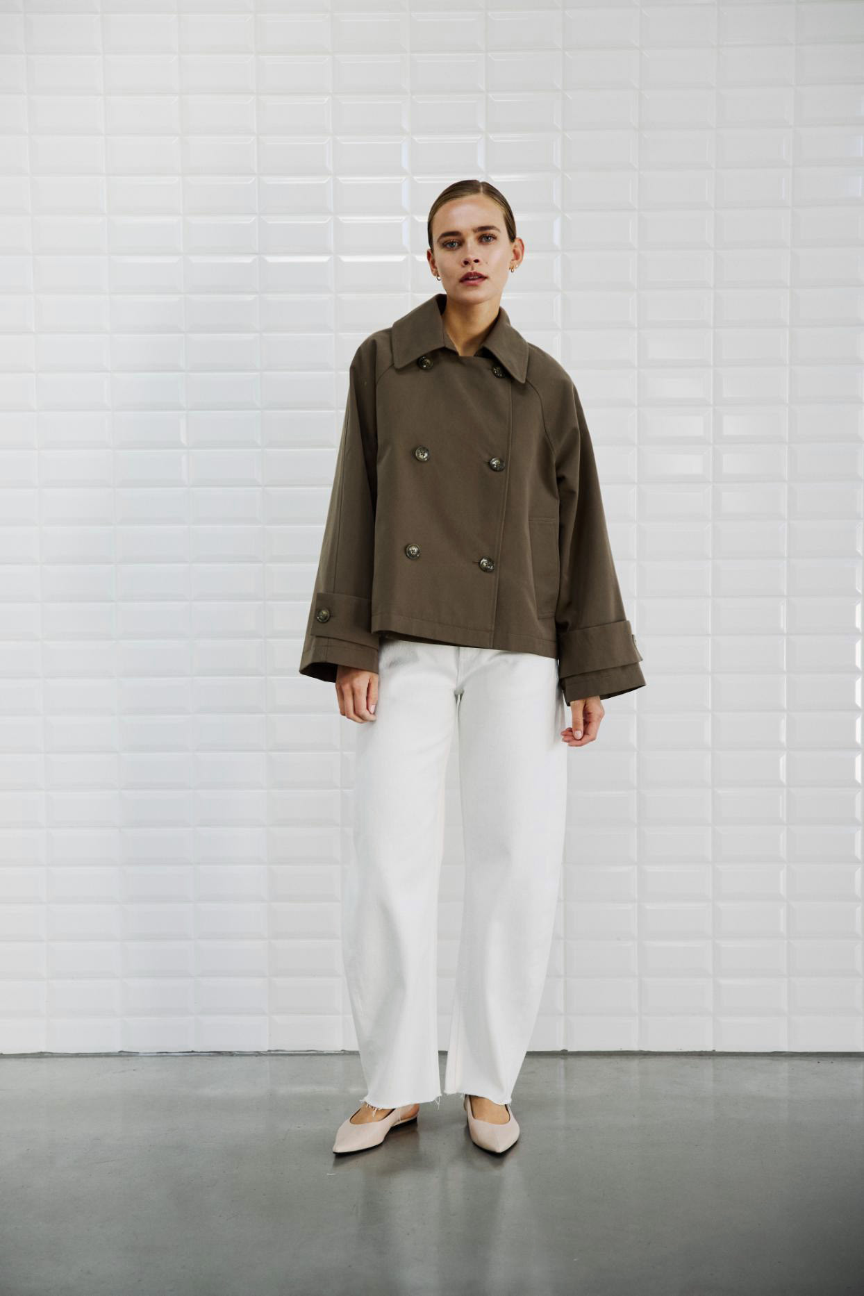 WBLJIMBERLEY Short Trench Coat Cookie Brown