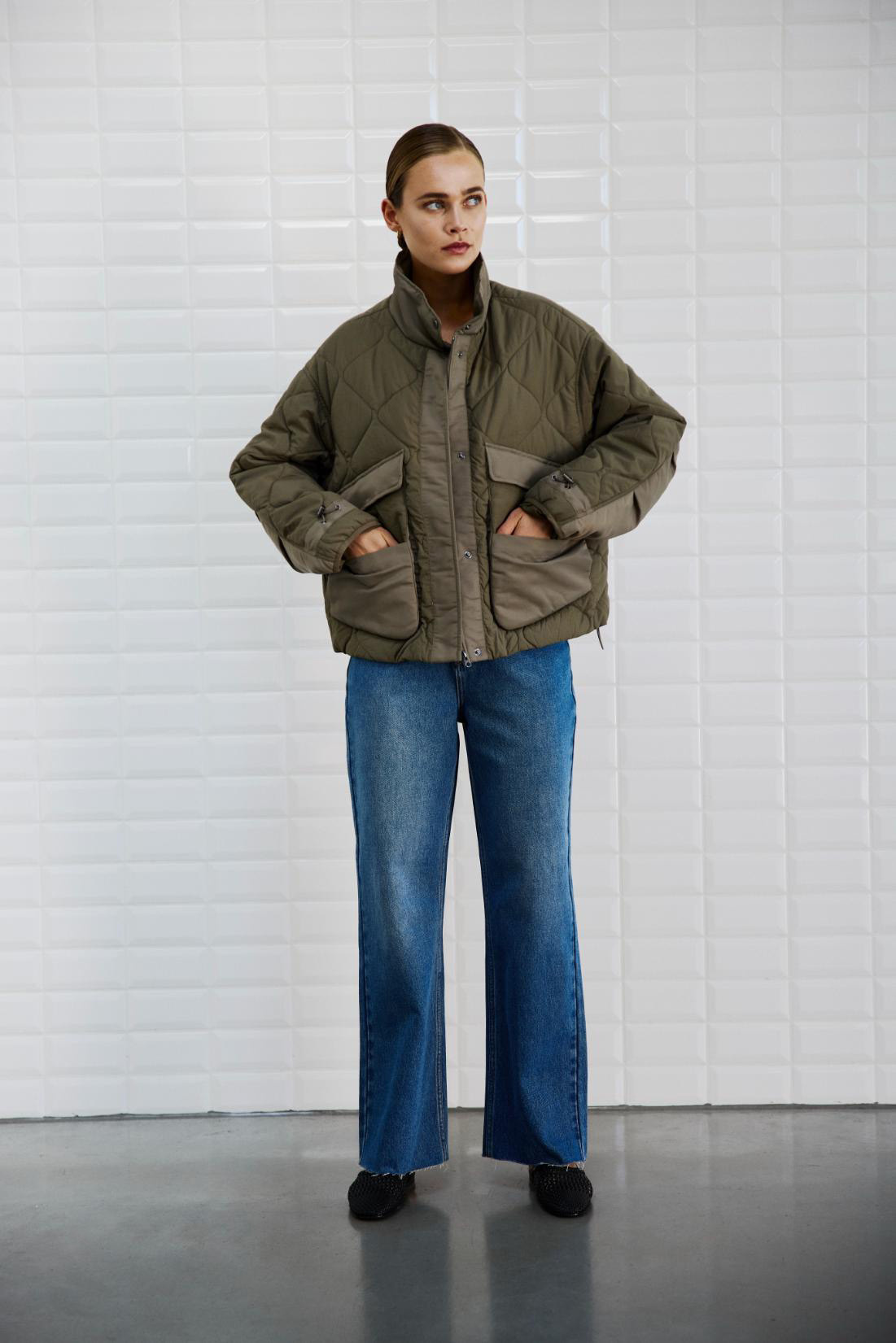 WBLVEDA Quilted Jacket Spring Forest