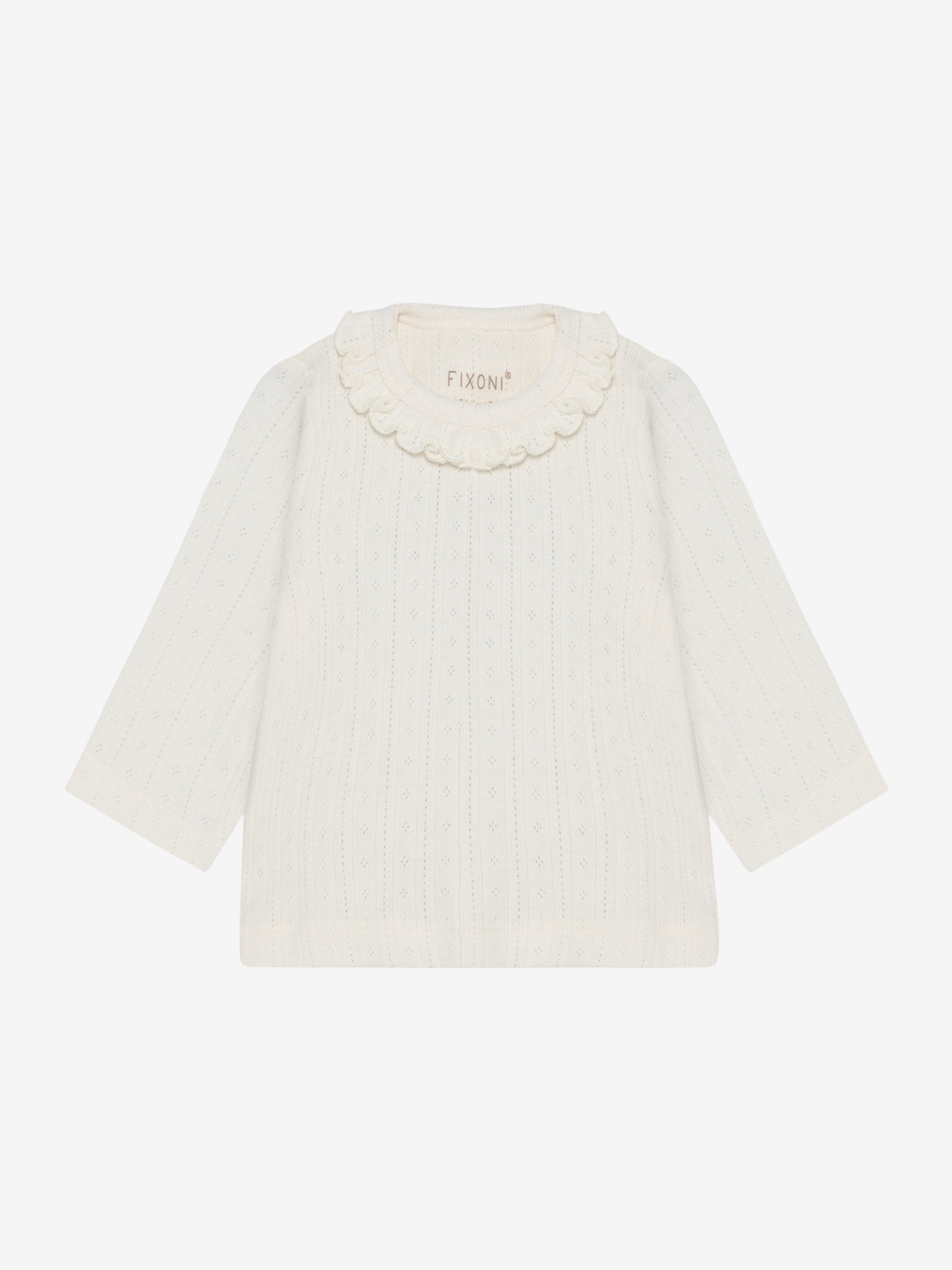 T-shirt LS Pointelle Eggnog Sand