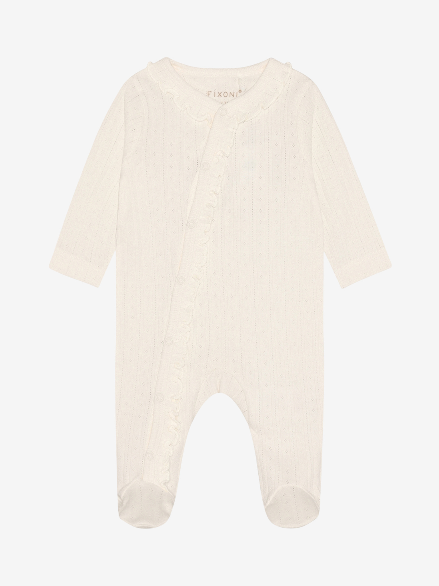 Romper LS Pointelle Eggnog Sand