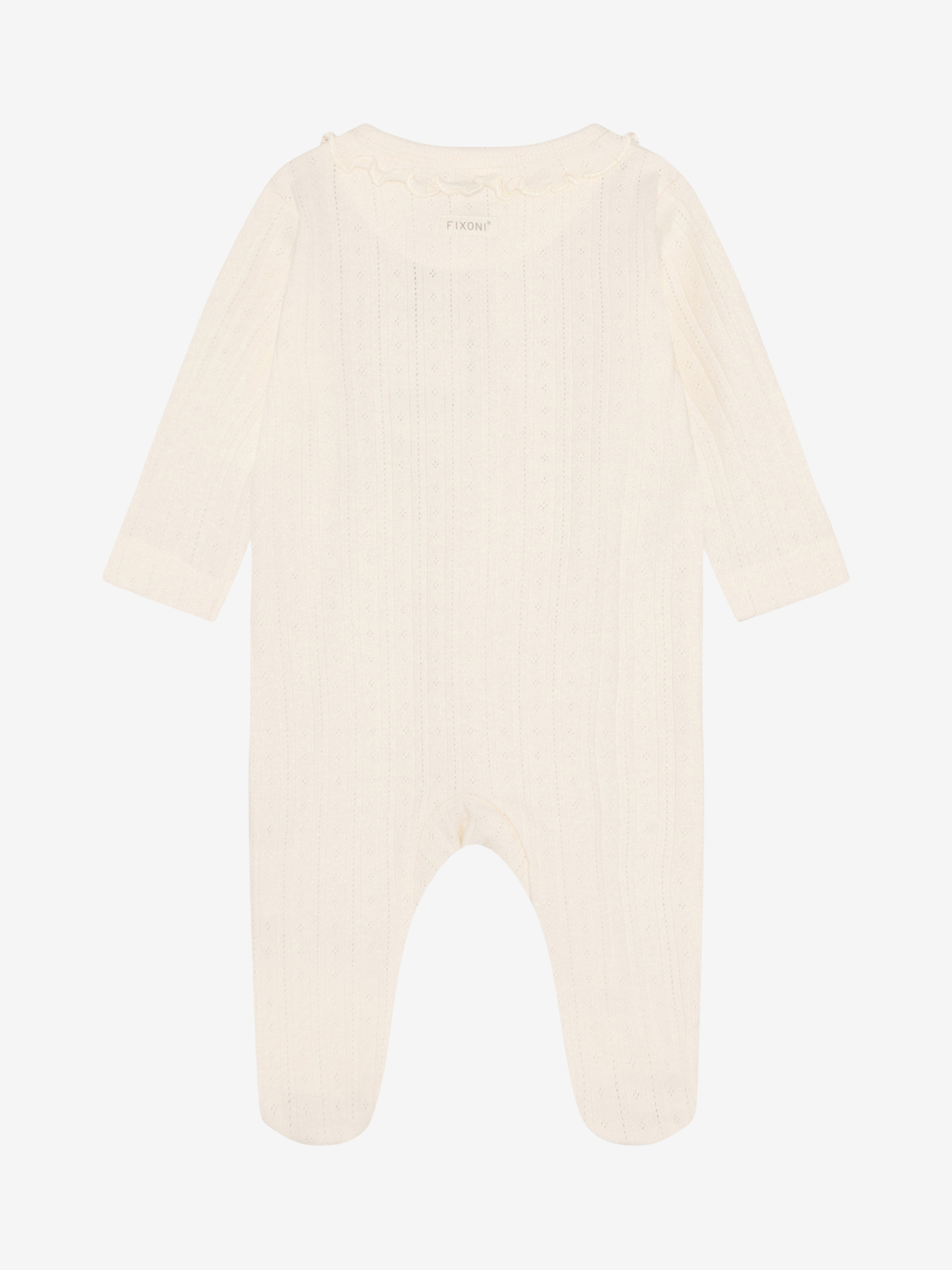 Romper LS Pointelle Eggnog Sand