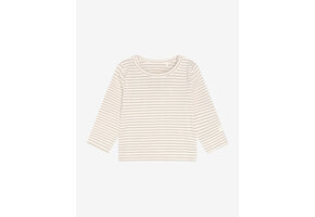 T-shirt LS Rib Pure Cashmere Brown