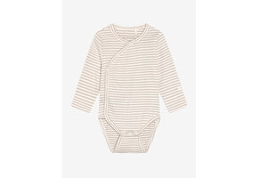 Wrap Body LS Rib Pure Cashmere Brown