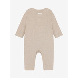 Rompers LS Melange Rib Pure Cashmere Melange Brown