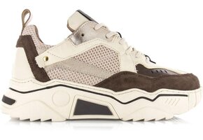 Pluto Leer Combi Off White/Dark Brown